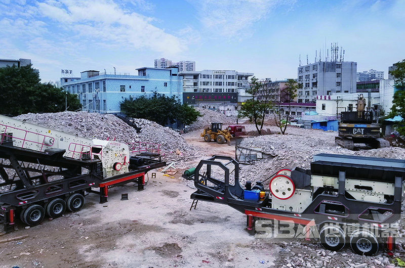 建筑垃圾破碎機現(xiàn)場