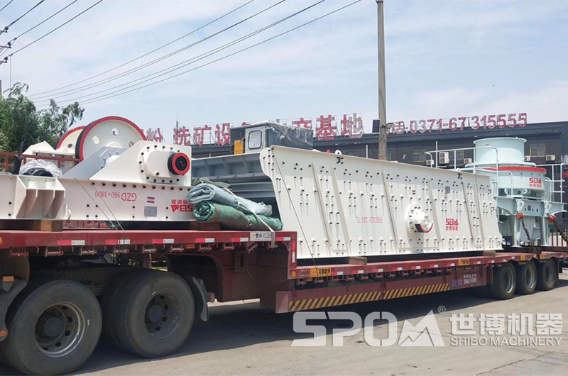 給料機(jī)、振動篩、沖擊式制砂機(jī)發(fā)貨