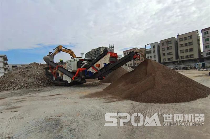 城市周邊建筑垃圾處理現(xiàn)場，東莞侯總工地